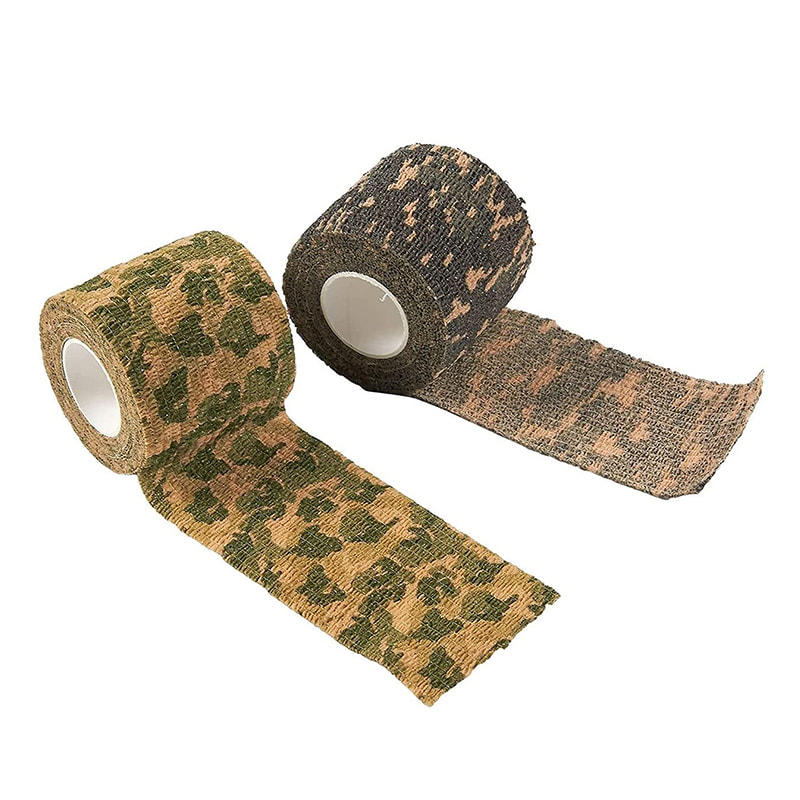 Camouflage Self Adhesive Cohesive Bandage for Camping Fishing 
