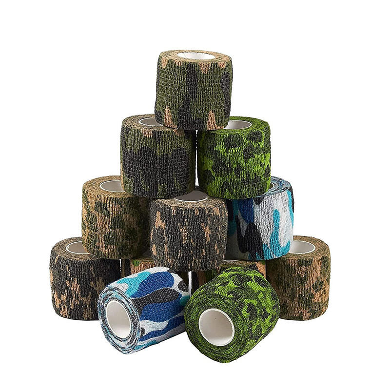 Camouflage Self Adhesive Cohesive Bandage for Camping Fishing 