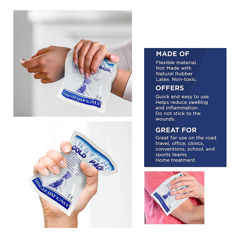Portable First Aid Compress Instant Cold Pack for Pain Relief 