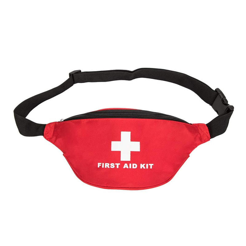 Travel Sports Red Fanny Waist Empty First Aid Bag 