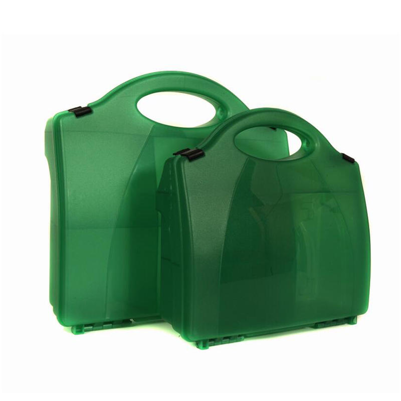 Waterproof Green Empty Plastic First Aid Box with Hook and Divider 