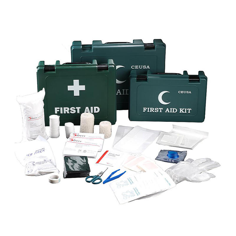 Dustproof Green Empty Plastic First Aid Box for Car Travel 
