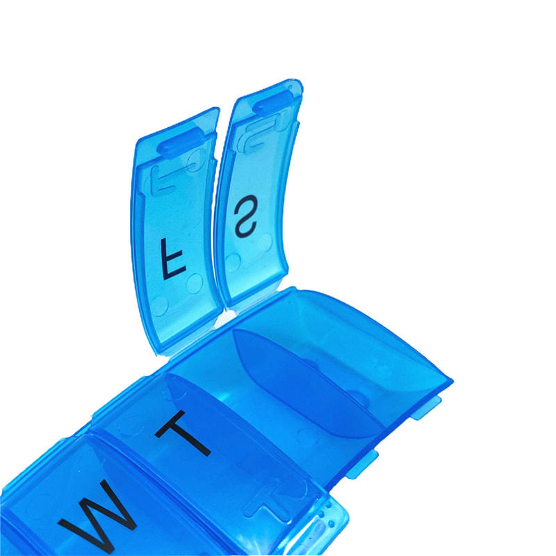 Plastic Blue Large Weekly Pill Box 