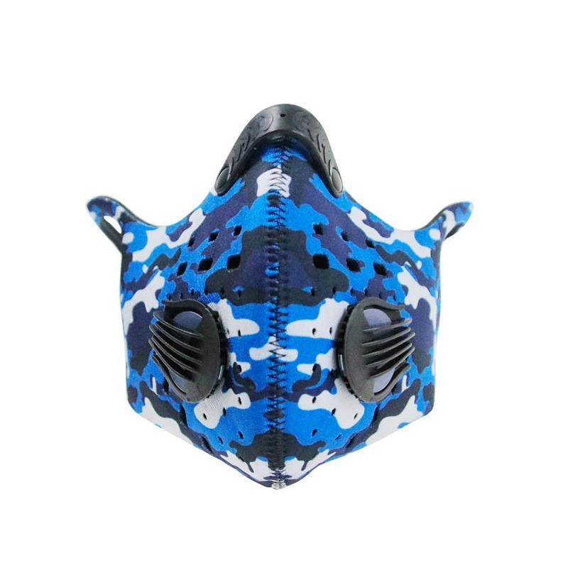Outdoor Blue Camo Breathing Mask for Running 