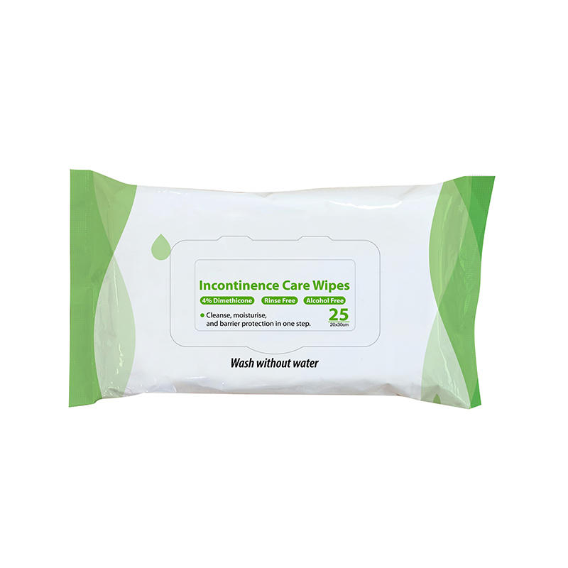 Alcohol Free No Rinsing 4% Dimethicone Adult Incontinence Wipes 20 x 30 cm 