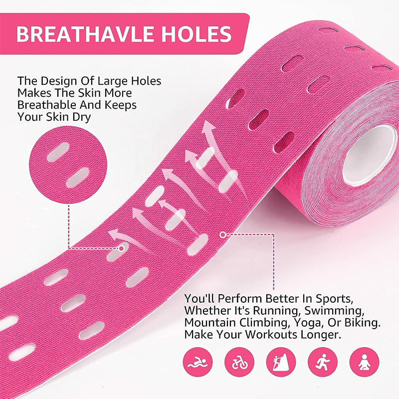 Breathable Pro Athletic Kinesiology Tape with Holes Therapeutic Muscle Tape Physio Tape