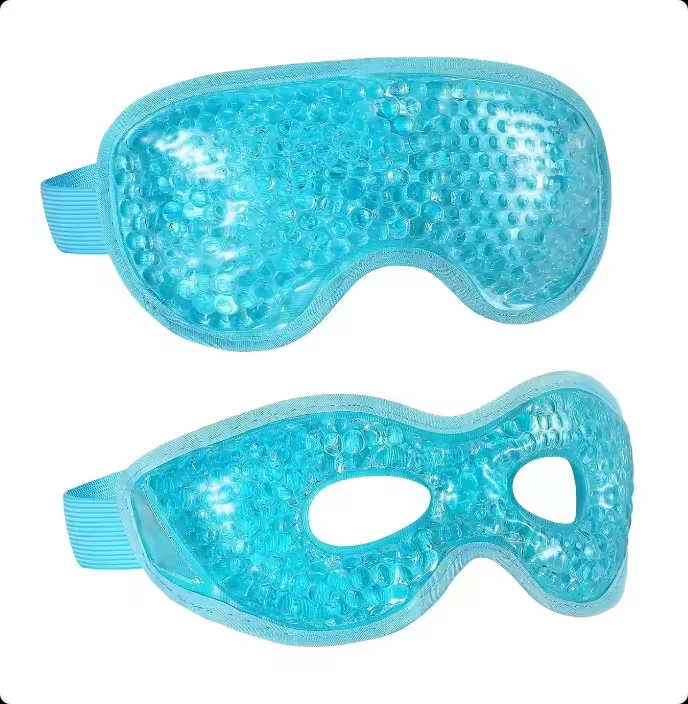 Hot Cold Gel Eye Mask for Sleep Travel and Headache Relief Reusable Adjustable