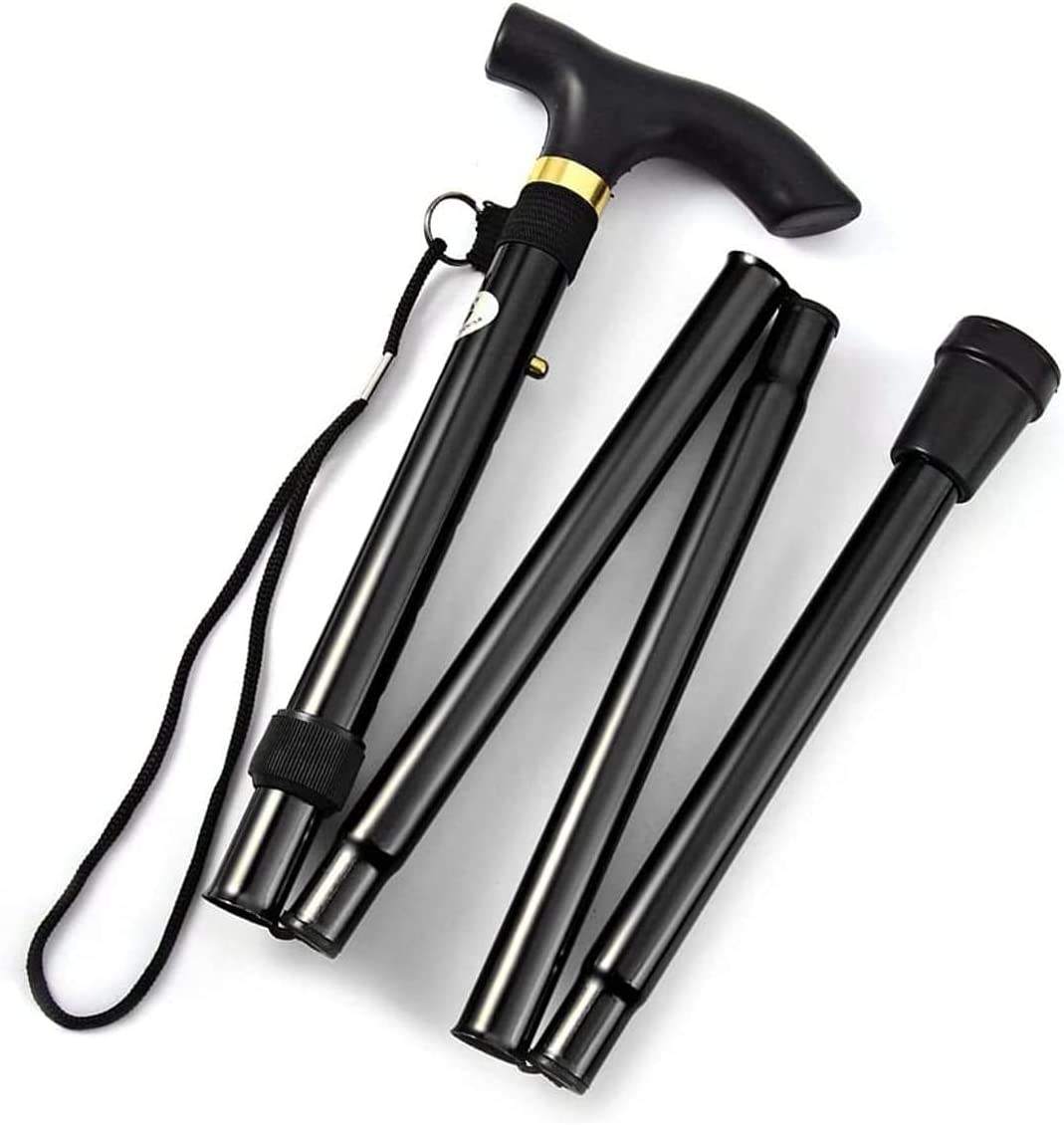 Packaging Foldable Cane 84-93CM Adjustable Walking Stick for Old People Folding Walking Cane