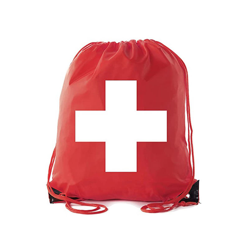 Promotional Custom Medical Drawstring Backpack First Aid Bag 