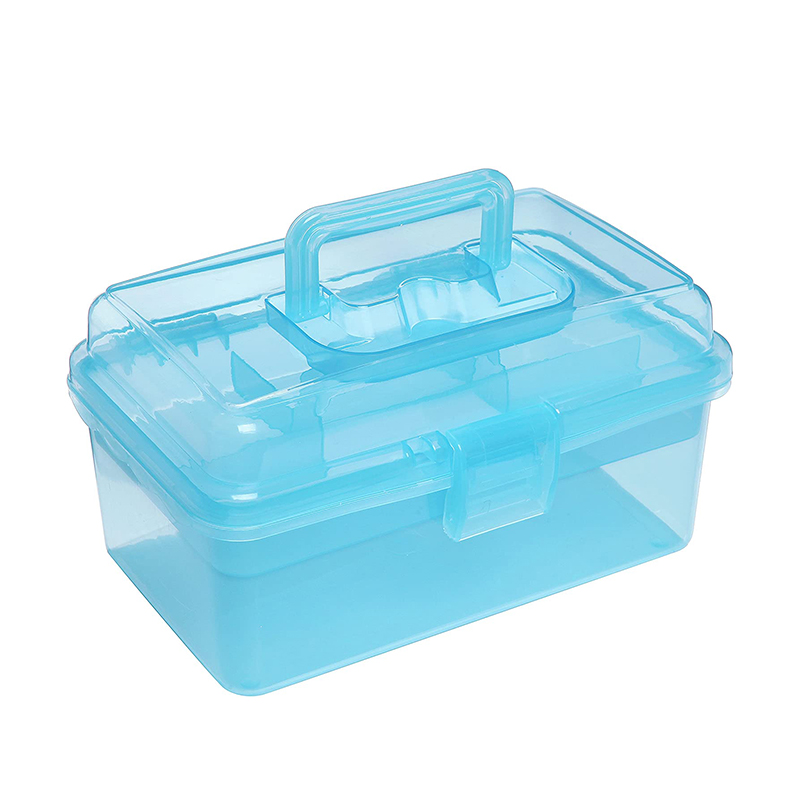 Portable Plastic Clear First Aid Box with Handle 