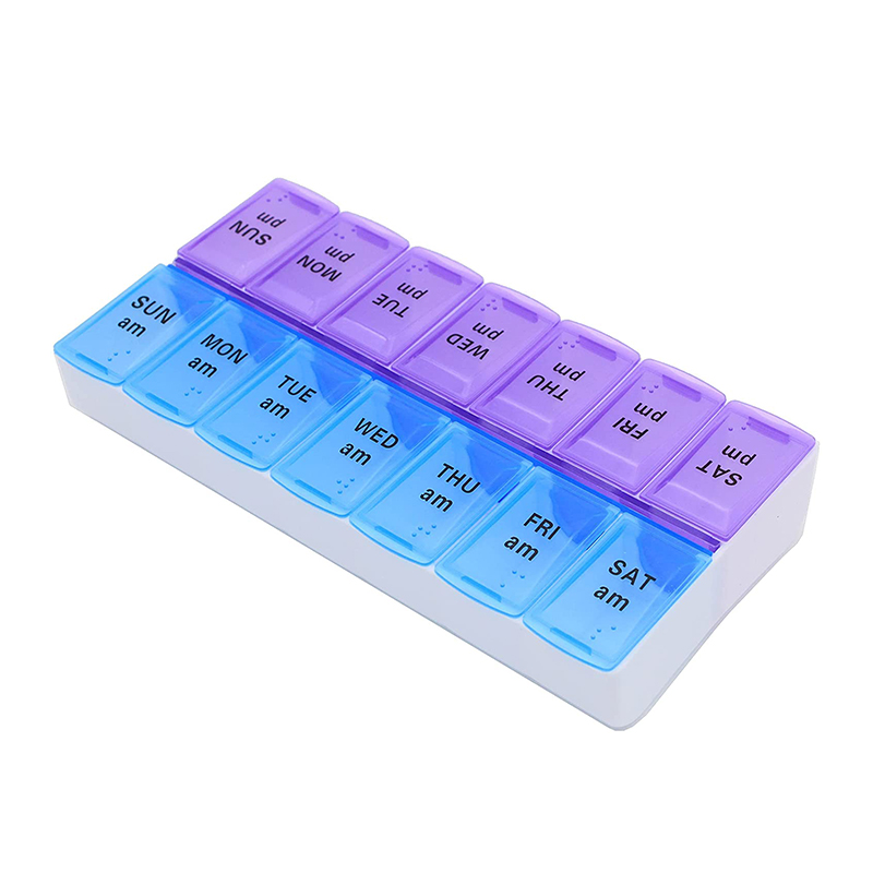 Nuevo Dispensador de pastillas semanales de medicamentos con pulsador 