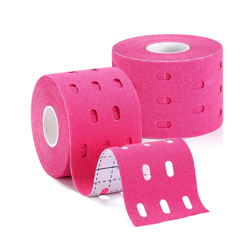 Breathable Pro Athletic Kinesiology Tape with Holes Therapeutic Muscle Tape Physio Tape